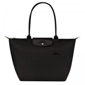 Black Longchamp Le Pliage Green L Women's Tote Bags | 8912-BXDIL