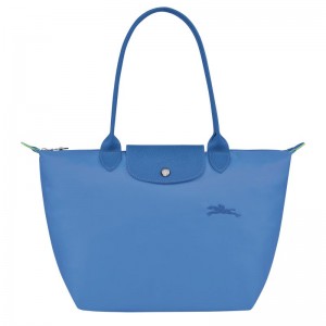 Blue Longchamp Le Pliage Green M Women's Tote Bags | 0341-GJEHT