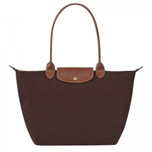 Chocolate Longchamp Le Pliage Original L Women's Tote Bags | 0179-UICSD