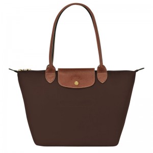 Chocolate Longchamp Le Pliage Original M Women's Tote Bags | 2843-ISCON