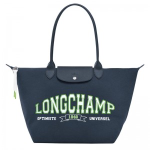 Navy Longchamp Le Pliage Collection L Women's Tote Bags | 6170-TWFEI