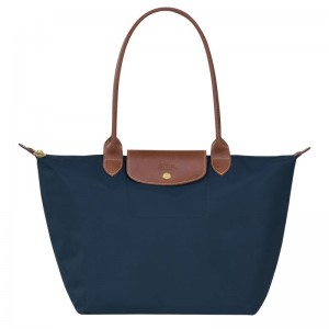 Navy Longchamp Le Pliage Original L Women's Tote Bags | 3726-YKGVT