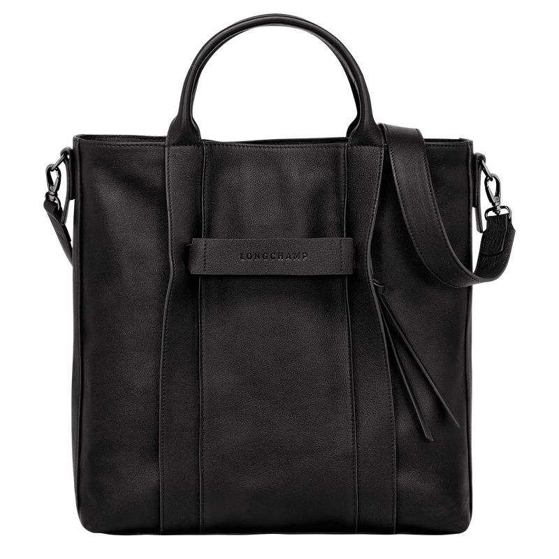 Black Longchamp 3D L Women\'s Tote Bags | 7496-ADUWN