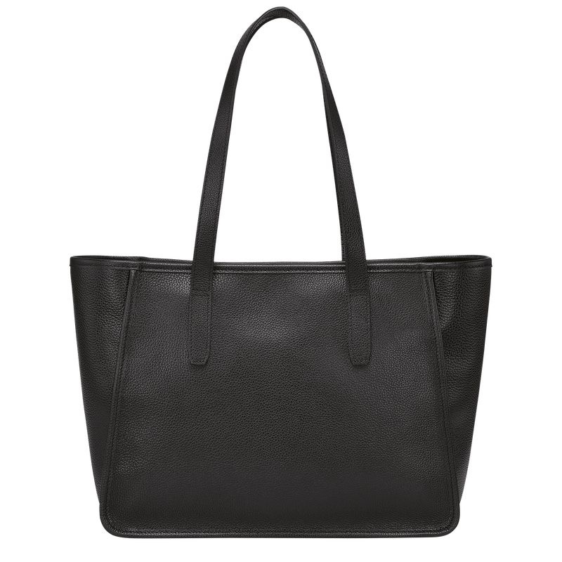 Black Longchamp Le Foulonné L Women's Tote Bags | 6815-DZOHI