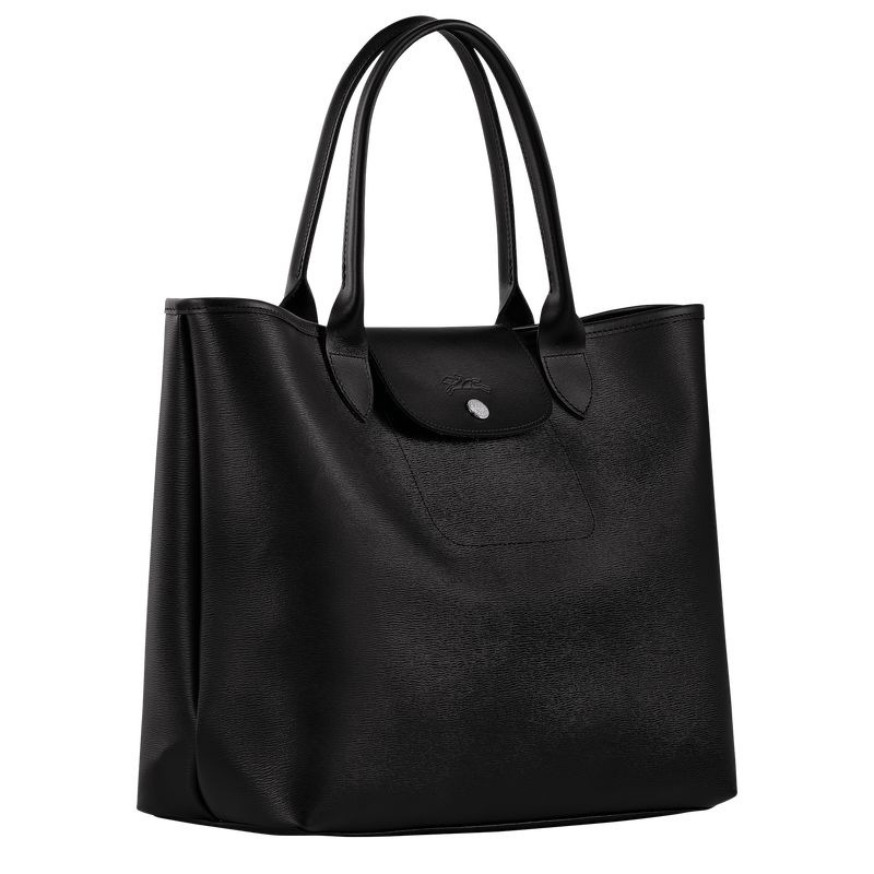 Black Longchamp Le Pliage City L Women's Tote Bags | 4270-HXROF