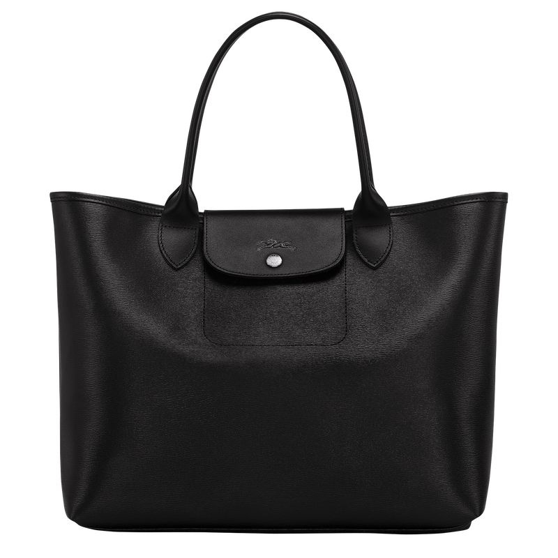 Black Longchamp Le Pliage City L Women\'s Tote Bags | 4270-HXROF