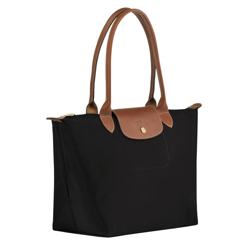 Black Longchamp Le Pliage Original M Women's Tote Bags | 9368-OHEFN