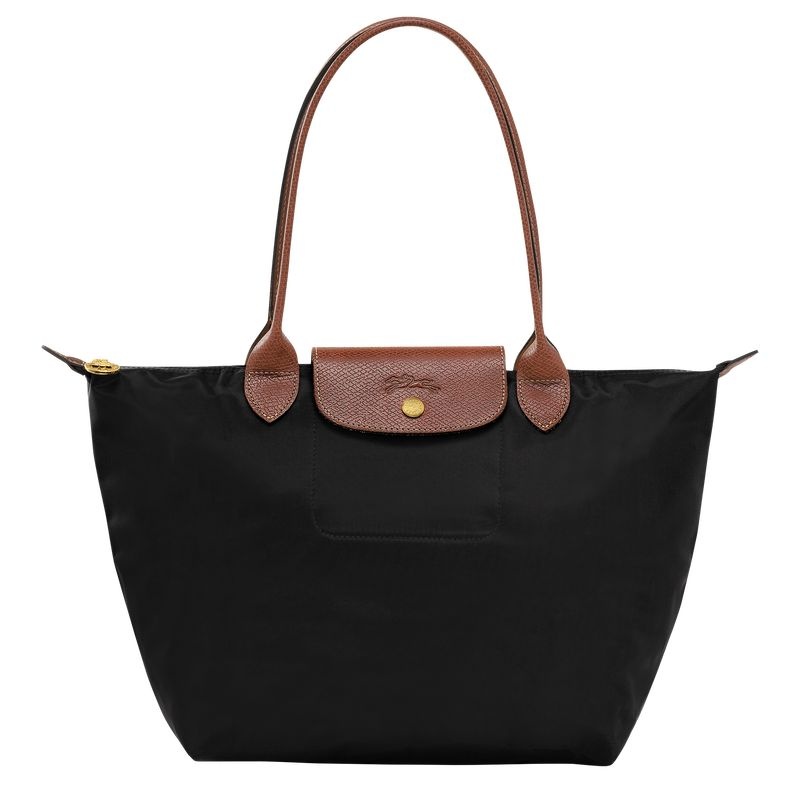 Black Longchamp Le Pliage Original M Women\'s Tote Bags | 9368-OHEFN