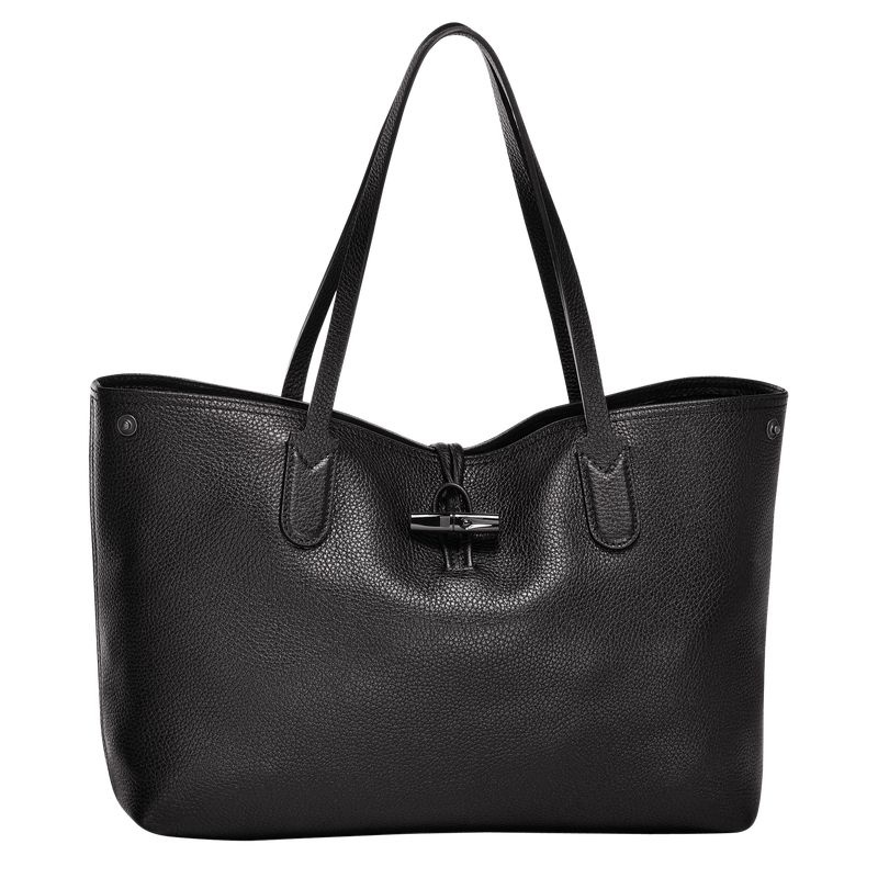 Black Longchamp Roseau Essential L Women\'s Tote Bags | 8230-YNLJW