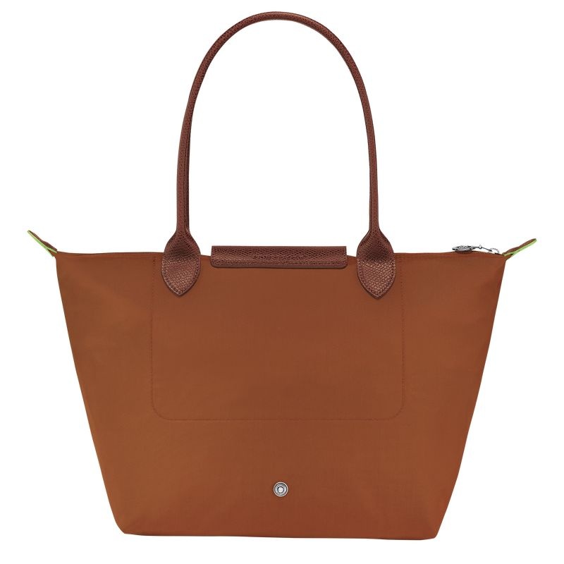 Brown Longchamp Le Pliage Green M Women's Tote Bags | 0241-LBQIX