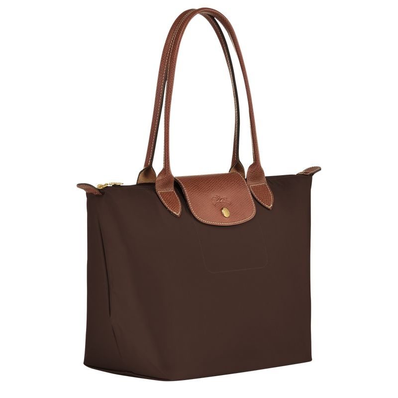 Chocolate Longchamp Le Pliage Original M Women's Tote Bags | 2843-ISCON