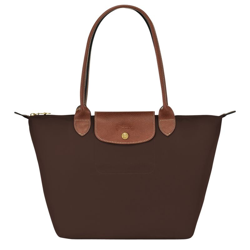 Chocolate Longchamp Le Pliage Original M Women\'s Tote Bags | 2843-ISCON