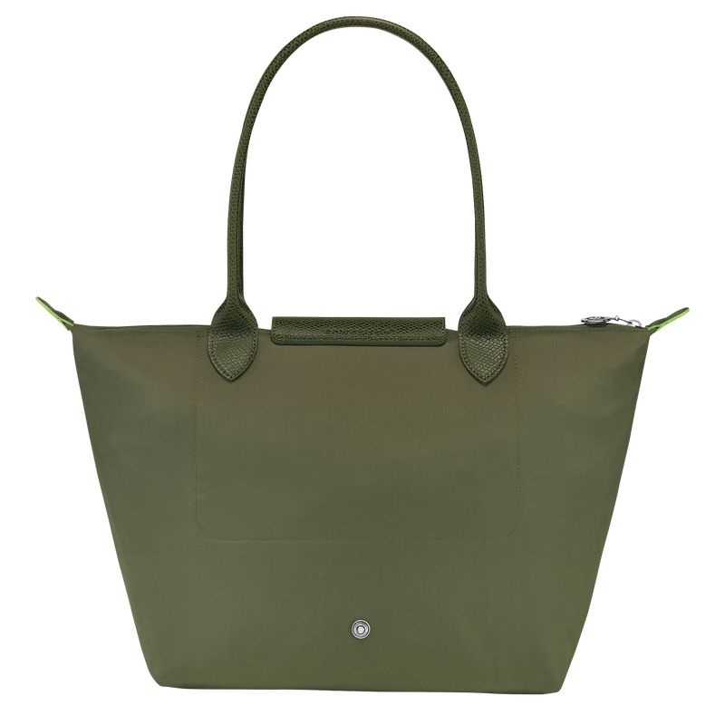 Green Longchamp Le Pliage Green M Women's Tote Bags | 7316-VZGXH