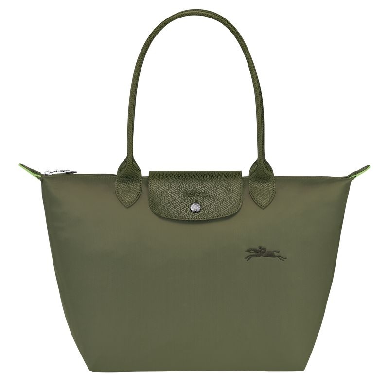 Green Longchamp Le Pliage Green M Women\'s Tote Bags | 7316-VZGXH