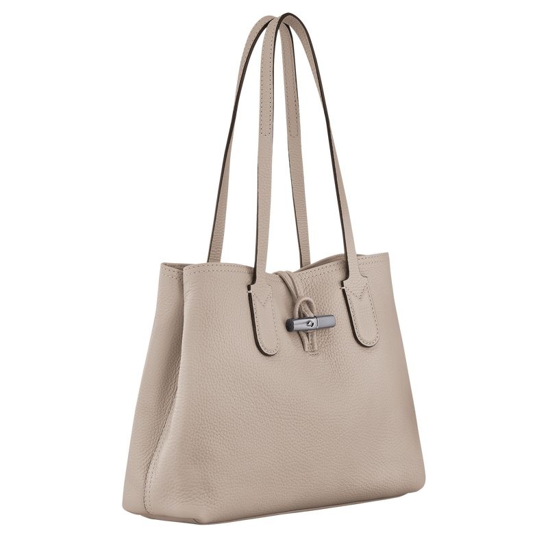 Grey Longchamp Roseau Essential M Women's Tote Bags | 1950-KJYRN