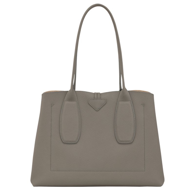 Grey Longchamp Roseau L Women's Tote Bags | 9726-VQULC