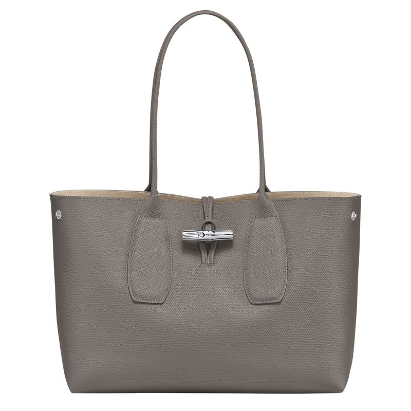 Grey Longchamp Roseau L Women's Tote Bags | 9726-VQULC