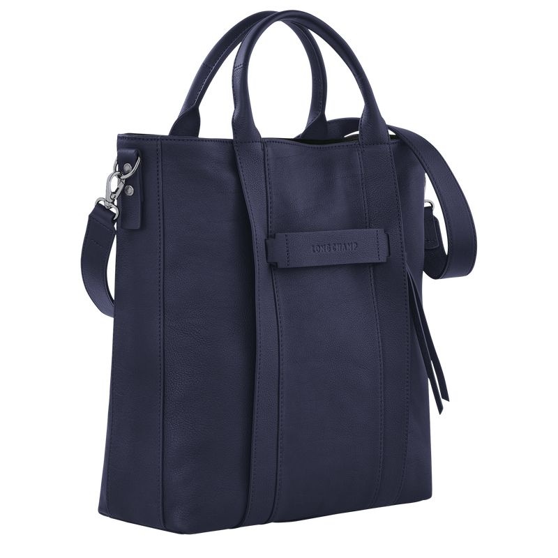 Navy Longchamp 3D L Women's Tote Bags | 3957-PCYBZ