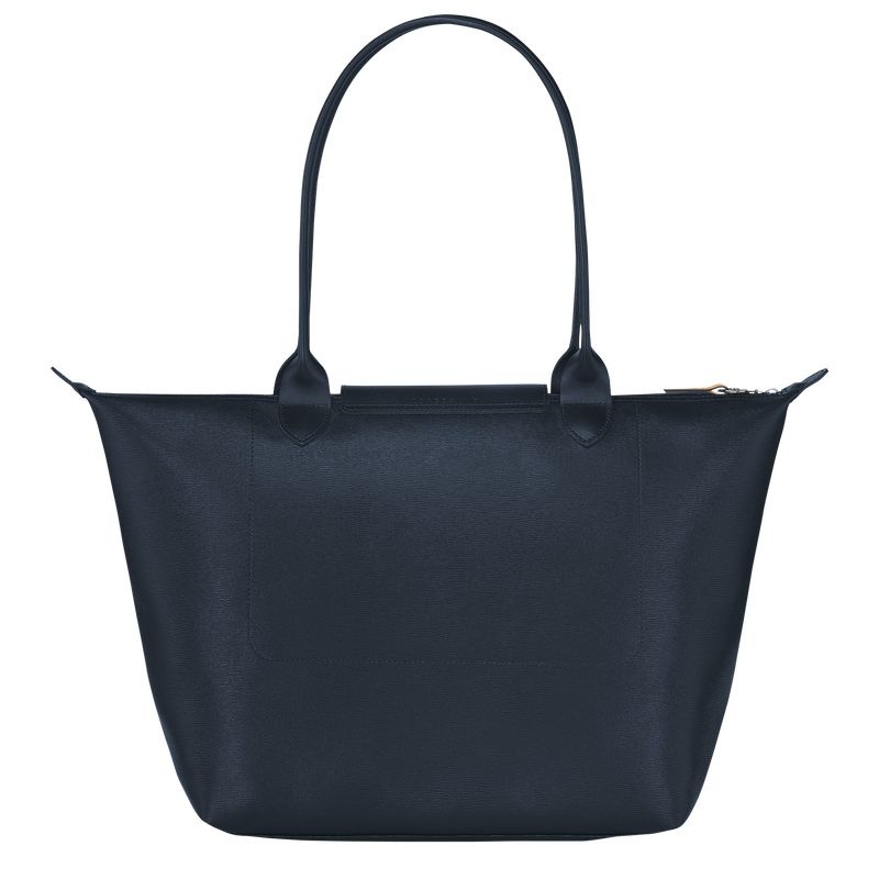 Navy Longchamp Le Pliage City L Women's Tote Bags | 5790-HPLAT