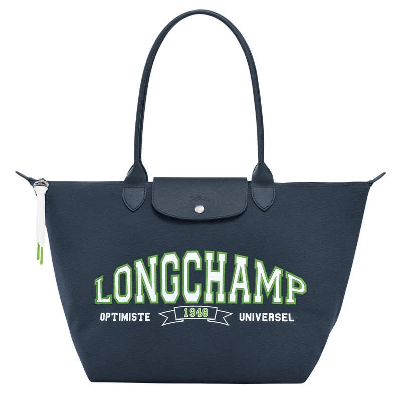 Navy Longchamp Le Pliage Collection L Women\'s Tote Bags | 6170-TWFEI