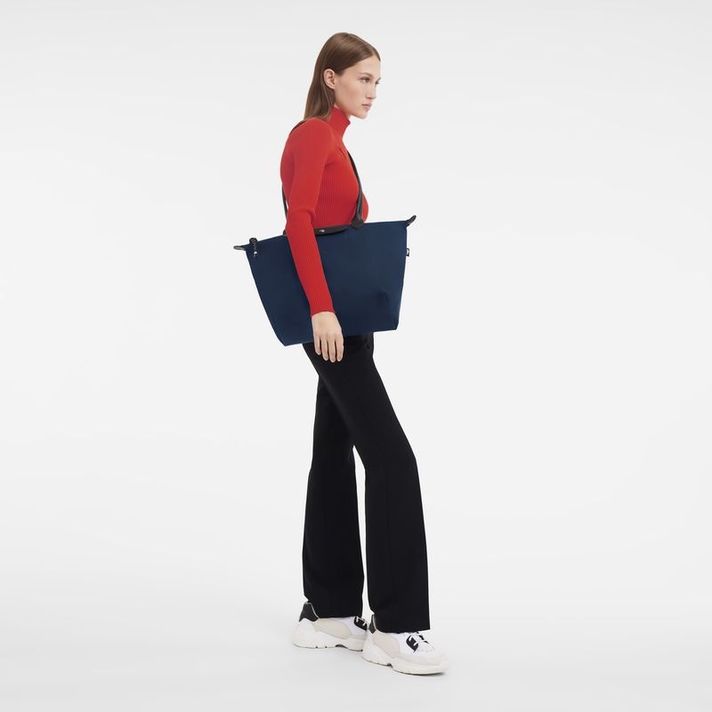 Navy Longchamp Le Pliage Energy L Women's Tote Bags | 1978-UENBW