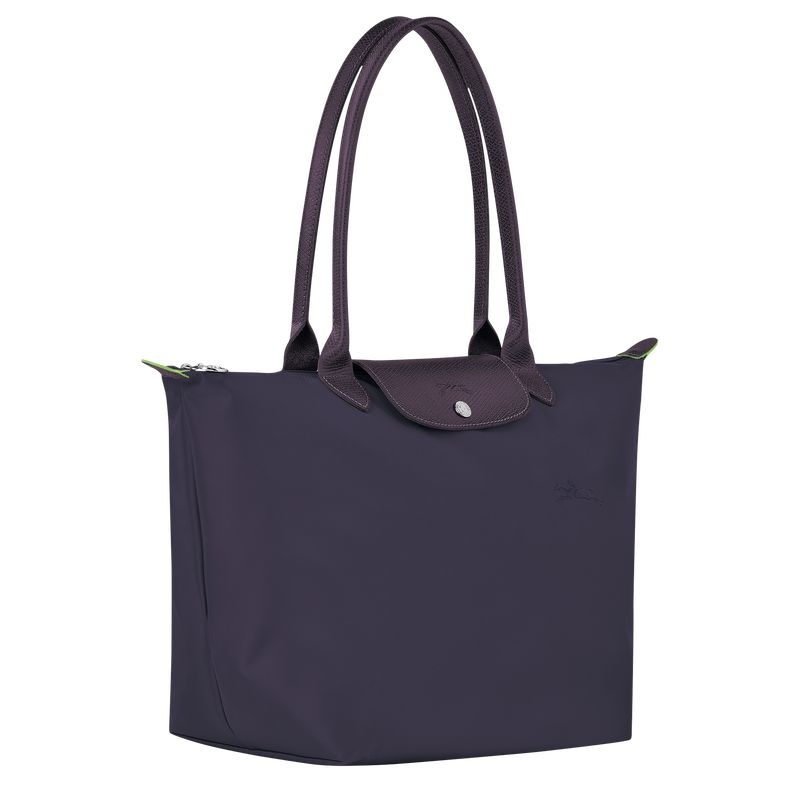 Navy Longchamp Le Pliage Green L Women's Tote Bags | 0573-DAUOK