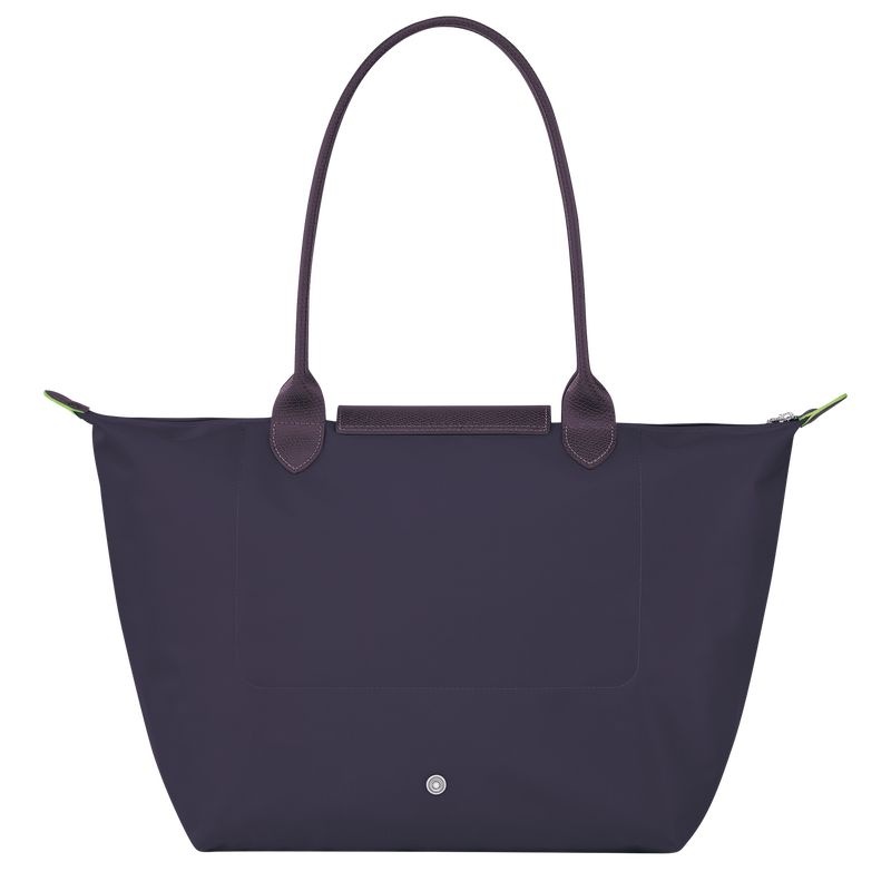 Navy Longchamp Le Pliage Green L Women's Tote Bags | 0573-DAUOK