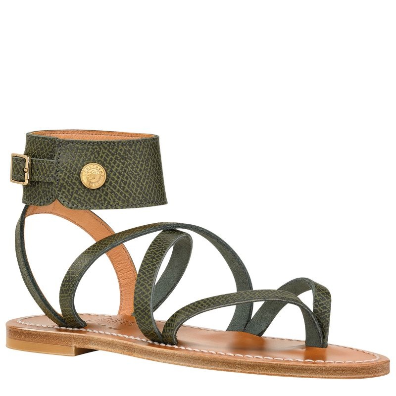 Olive Longchamp x K.Jacques Sandals Women's Sandals | 4865-PVLAB