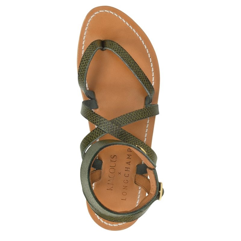 Olive Longchamp x K.Jacques Sandals Women's Sandals | 4865-PVLAB