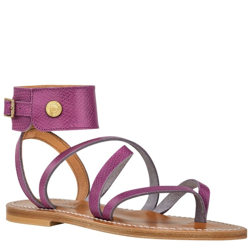 Purple Longchamp x K.Jacques Sandals Women's Sandals | 4753-MGVTS